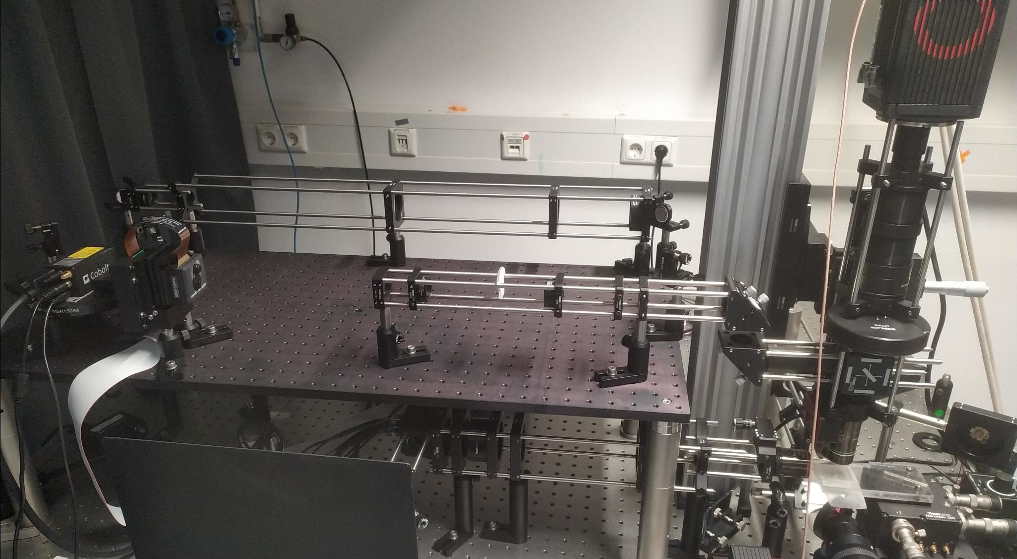 Light-sheet microscope with SLM integration.